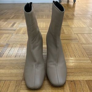 Maison Margiela tan booties with heel